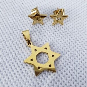 Star Moon Earing Pendant Set